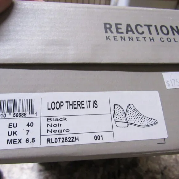 Women's Kenneth Cole  Reaction Size 9 Ankle Boots.  Black.  NWT - Picture 6 of 6